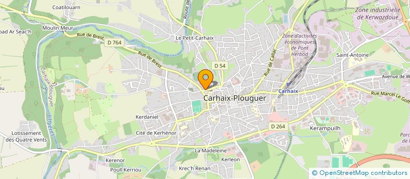 localisation de l'entreprise COP GRAND LARGE  CARHAIX-PLOUGUER