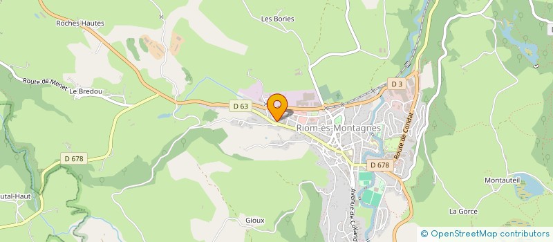 localisation de l'entreprise COP LA SOURCE 1 à RIOM-ES-MONTAGNES