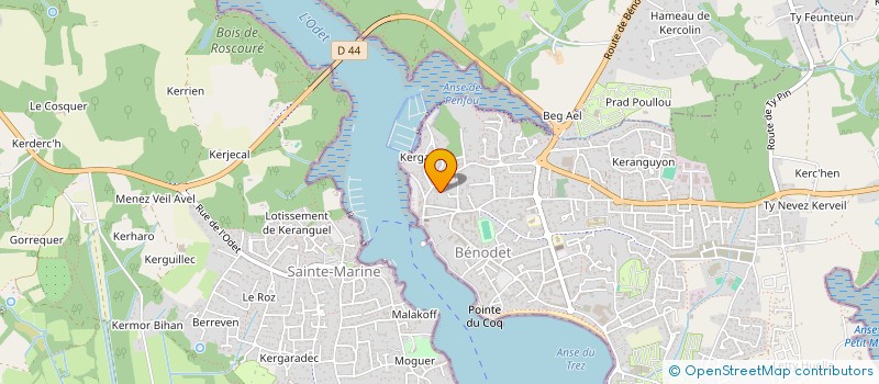 localisation de l'entreprise COP LE LEVANT - ANSE DE PENFOUL  BENODET