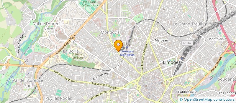 localisation de l'entreprise COP LE PARC MONTJOVIS à LIMOGES