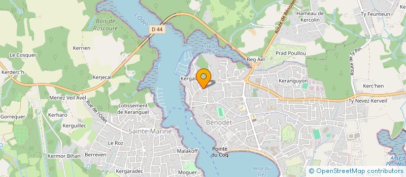 localisation de l'entreprise COP LES BECASSINES - ANSE DE PENFOUL  BENODET