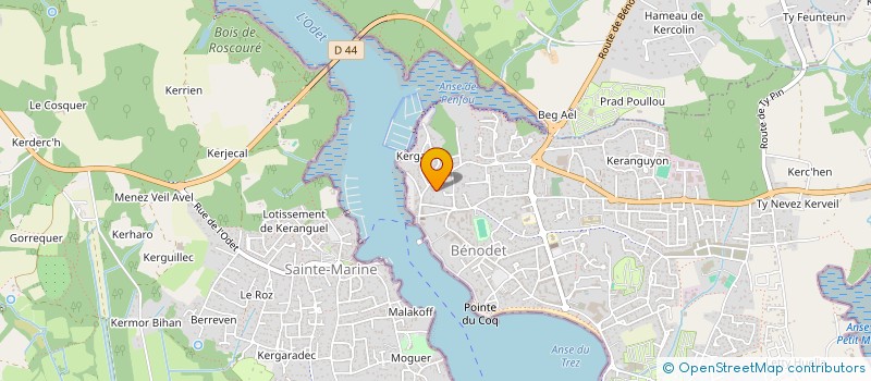 localisation de l'entreprise COP LES COURLIS - ANSE DE PENFOUL  BENODET