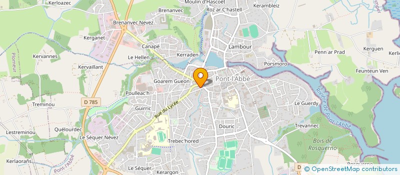 localisation de l'entreprise COP LES DEUX HERMINES  PONT-L'ABBE