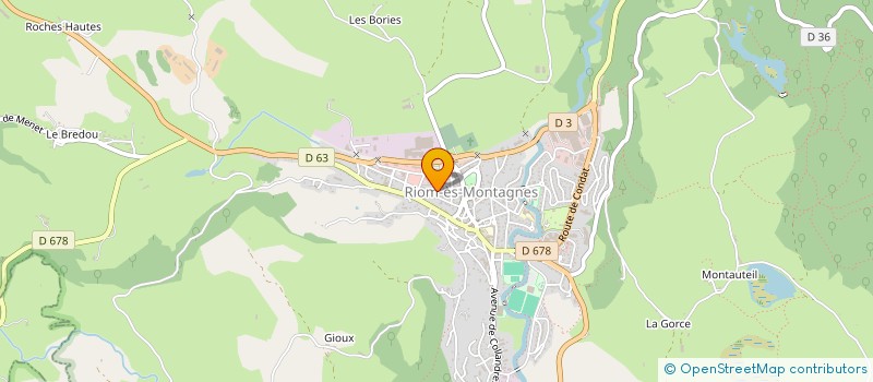 localisation de l'entreprise COP LES GENTIANES 1 à RIOM-ES-MONTAGNES