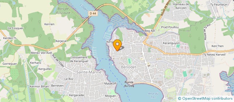 localisation de l'entreprise COP LES GUILLEMOTS - ANSE DE PENFOUL  BENODET