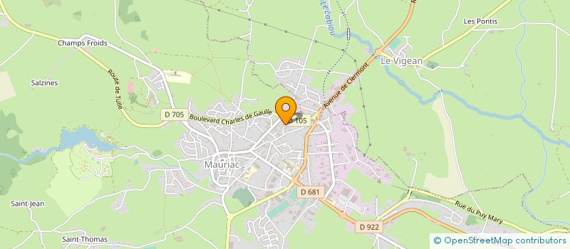localisation de l'entreprise COP PRE DES MOLES à MAURIAC