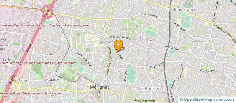 localisation de l'entreprise COP RES JARD CAPEYRON  MERIGNAC