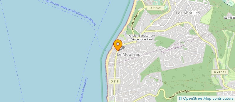 localisation de l'entreprise COP RES VOILE AU VENT  ARCACHON