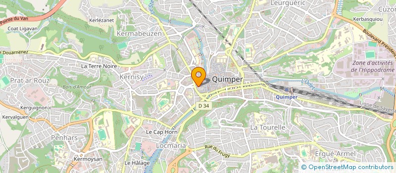 localisation de l'entreprise COP RESIDENCE 13 RUE LAENNEC  QUIMPER