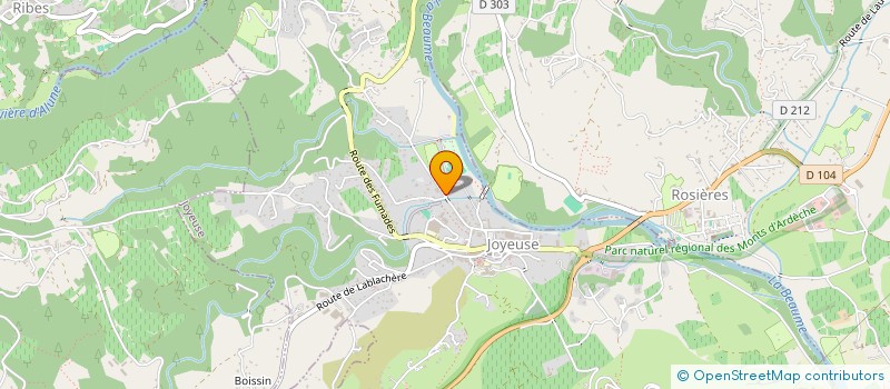 localisation de l'entreprise COP RESIDENCE LES VERNEDES  JOYEUSE