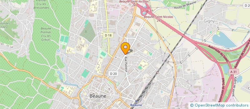 localisation de l'entreprise COP RESIDENCE PASTEUR à BEAUNE