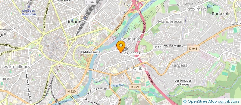 localisation de l'entreprise COP SABLARD 110 à LIMOGES