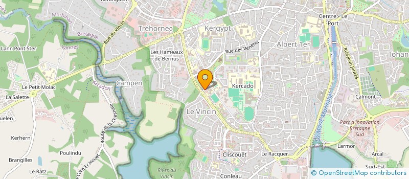 localisation de l'entreprise COPAINS D ABORD VANNES à VANNES