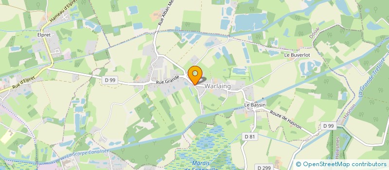 localisation de l'entreprise COPAIR à WARLAING