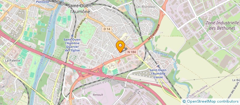 localisation de l'entreprise COPAJE INT  SAINT-OUEN-L'AUMONE