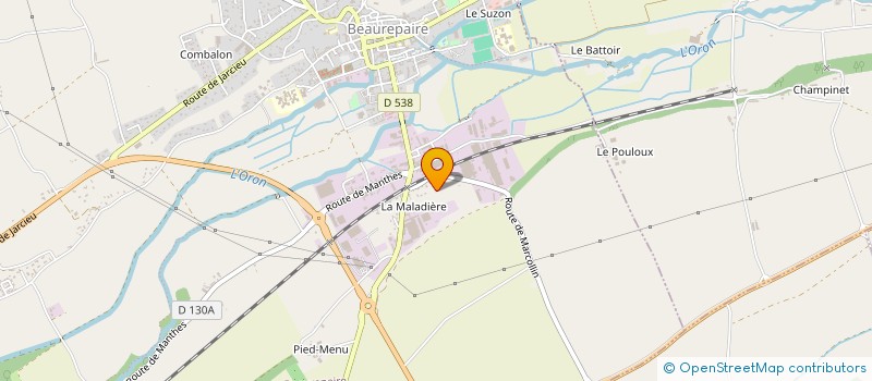 localisation de l'entreprise COPAL à BEAUREPAIRE