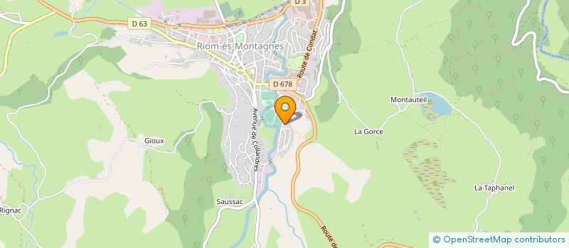 localisation de l'entreprise COPALIS 15 à RIOM-ES-MONTAGNES