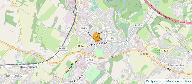 localisation de l'entreprise COPAS  RIVES