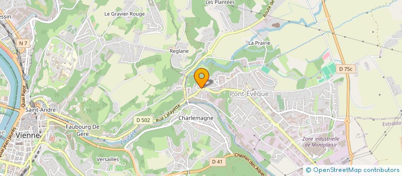 localisation de l'entreprise COPE (CENTRE D'OSTEOPATHIE DE PONT EVEQUE)  PONT-EVEQUE