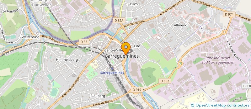 localisation de l'entreprise COPENHAGUE3 à SARREGUEMINES