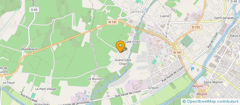 localisation de l'entreprise COPHIL à JAVREZAC