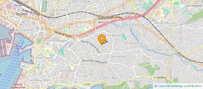 localisation de l'entreprise COPHIVA  TOULON