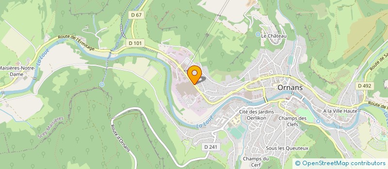 localisation de l'entreprise COPIAN à ORNANS