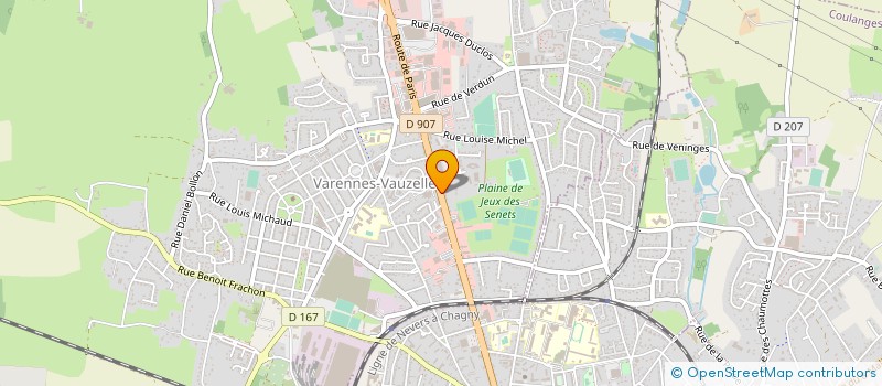 localisation de l'entreprise COPIEFAX à VARENNES-VAUZELLES
