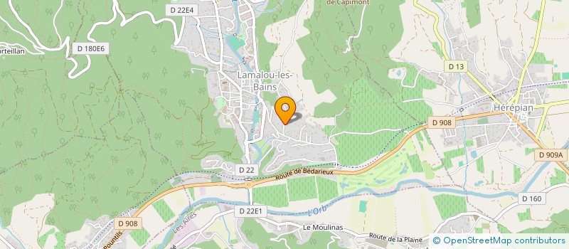 localisation de l'entreprise COPIMANI  LAMALOU-LES-BAINS