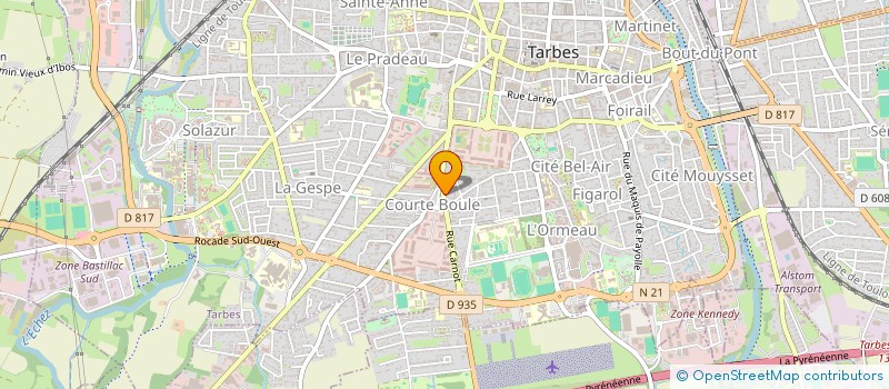 localisation de l'entreprise COPIMAT à TARBES