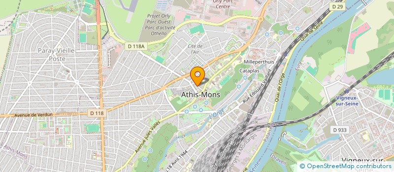 localisation de l'entreprise COPIN BATIMENT à ATHIS-MONS