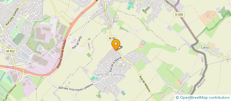 localisation de l'entreprise COPIN-ELECTRO  SAILLY-LEZ-LANNOY