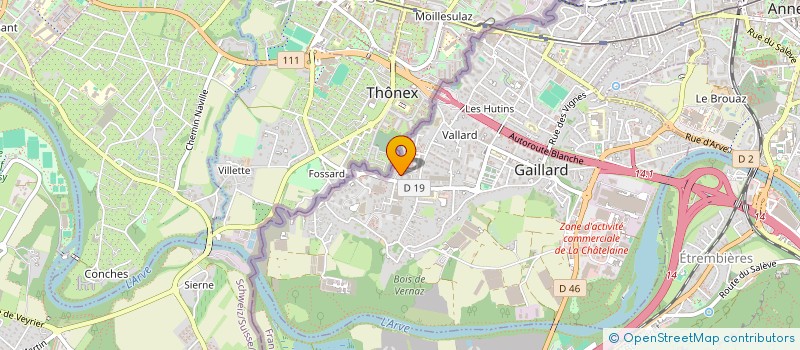 localisation de l'entreprise COPPELIA  GAILLARD