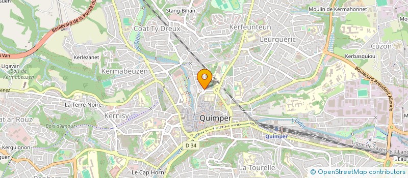 localisation de l'entreprise COPPIN-LE MEVEL à QUIMPER