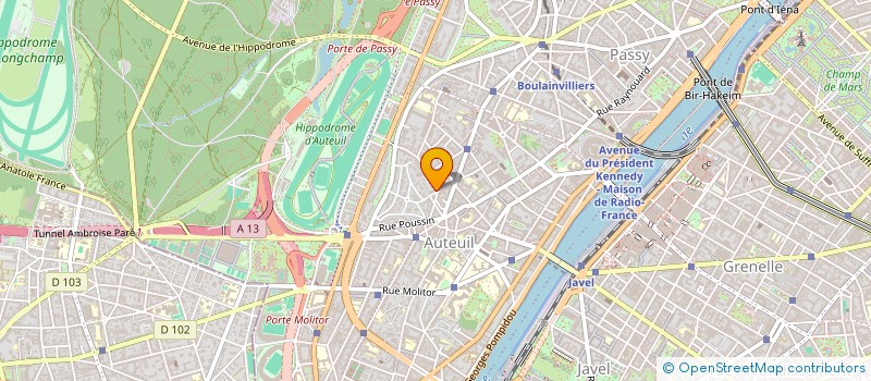 localisation de l'entreprise COPR 1/1B RUE RAFFET 75016 PARIS  PARIS