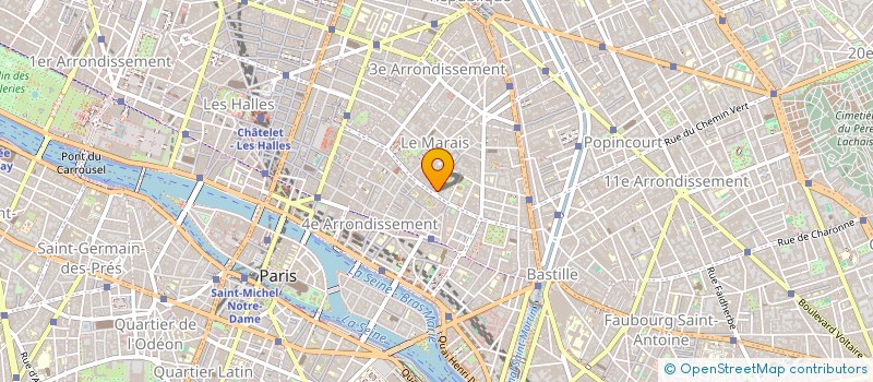 localisation de l'entreprise COPR 1 RUE ELVEZIR PARIS 03  PARIS