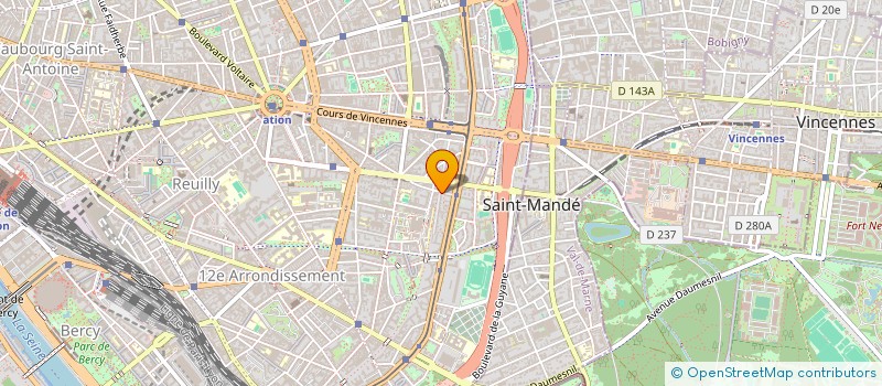 localisation de l'entreprise COPR 1 VILLA DU BEL AIR 75012 PARIS  PARIS