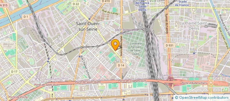 localisation de l'entreprise COPR 10 AU 12 RUE MARCEL SEMBAT à SAINT-OUEN-SUR-SEINE
