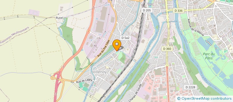 localisation de l'entreprise COPR 107 RUE ARISTIDE BRIAND 77 VILLENOY  VILLENOY