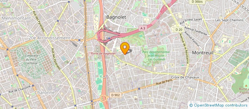 localisation de l'entreprise COPR 107 RUE ROBESPIERRE 93170 BAGNOLET  BAGNOLET