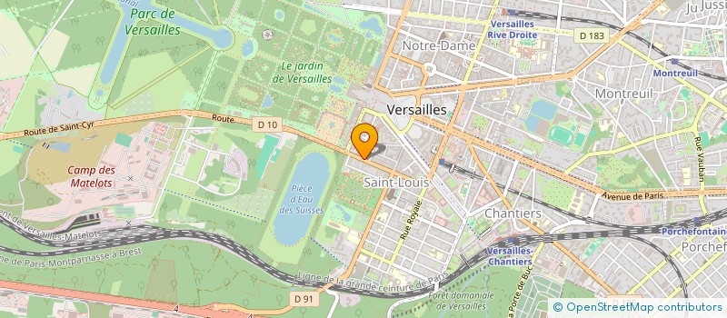 localisation de l'entreprise COPR 11 RUE DE L ORANGERIE 78000 VERSAILLES à VERSAILLES