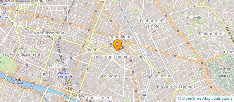 localisation de l'entreprise COPR 11 RUE DE LA CORDERIE 75003 PARIS  PARIS