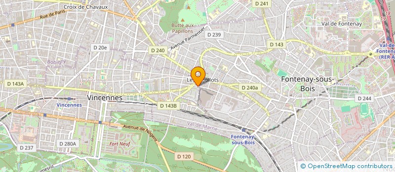localisation de l'entreprise COPR 118 A 120 RUE PASTEUR 94300 VINCENNES à VINCENNES