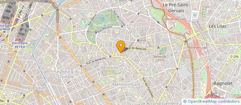 localisation de l'entreprise COPR 118 RUE DE BELLEVILLE  PARIS