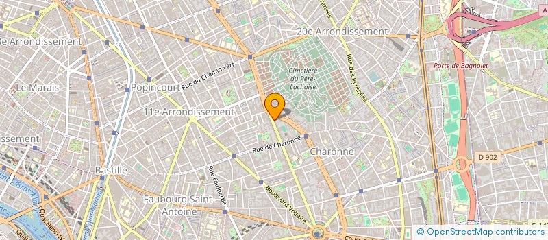 localisation de l'entreprise COPR 124 AV PHILIPPE AUGUSTE 75011 PARIS  PARIS