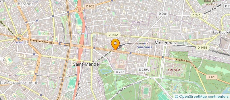 localisation de l'entreprise COPR 128 AV DE PARIS 94300 VINCENNES à VINCENNES