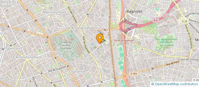 localisation de l'entreprise COPR 129 RUE DE BAGNOLET 75020 PARIS  PARIS