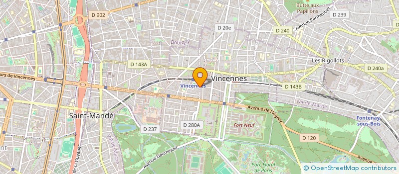 localisation de l'entreprise COPR 13 RUE DE MONTREUIL 94300 VINCENNES à VINCENNES