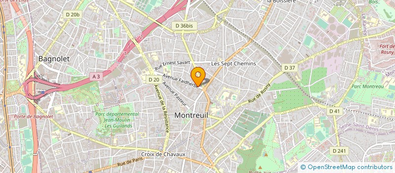 localisation de l'entreprise COPR 13 RUE FAIDHERBE 93100 MONTREUIL à MONTREUIL