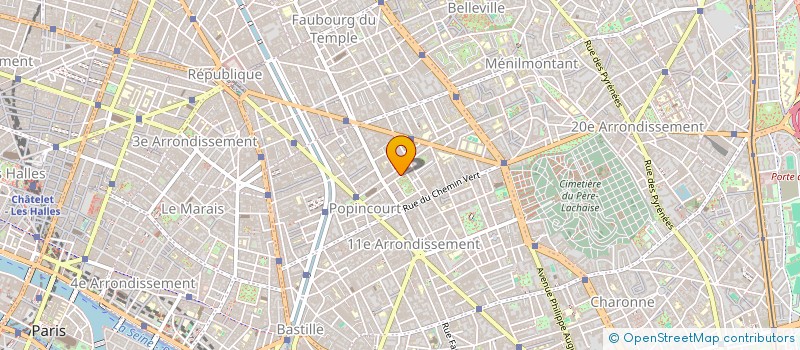 localisation de l'entreprise COPR 13 RUE LACHARRIERE 75011 PARIS  PARIS